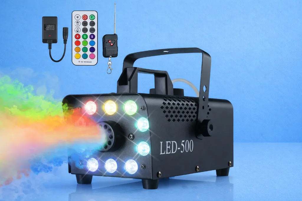 Nebelmaschine mit LED Lichtern und passendem Fluid