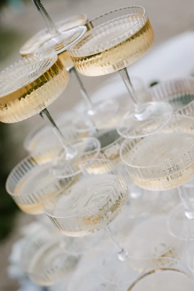 Elegante Champagnergläser mieten für Hochzeit & mehr
