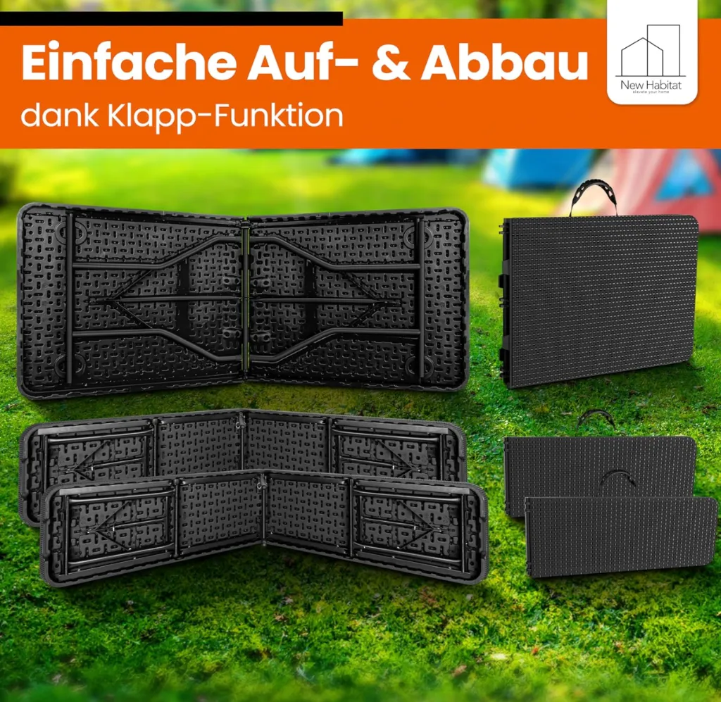 Bierzeltgarnitur 3 teiliges Set – Wasserdicht und klappbar – Bild 3