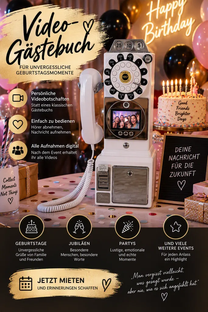 Vintage Audio-& Video-Gästebuch Telefon für Events mieten in Berlin – Bild 3