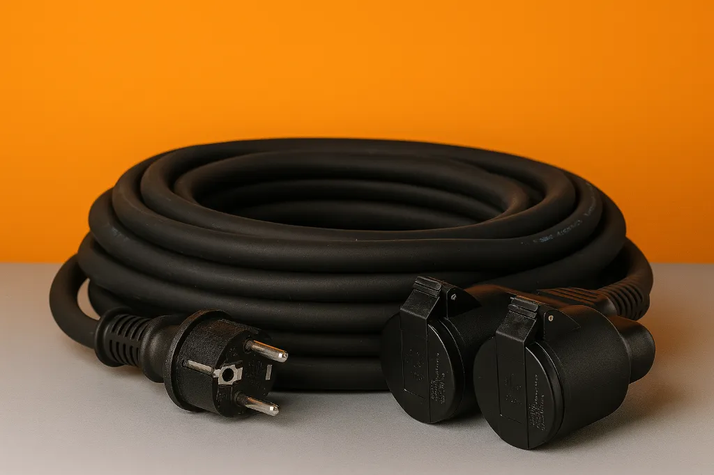 IP44 Verlängerungskabel 10m - 2 Schuko-Steckdosen