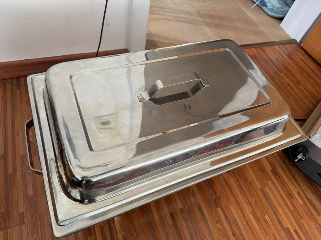 Speisenwärmer (Chafing dish) incl. Brennpaste – Bild 2