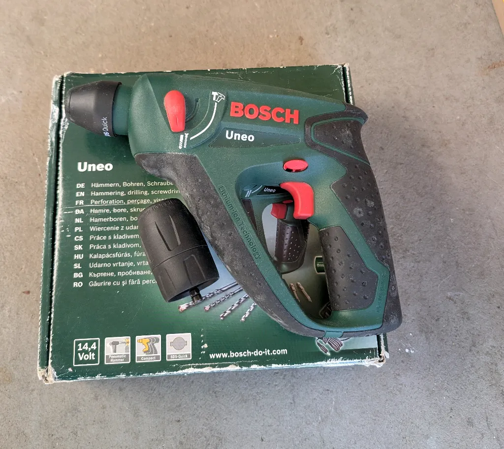 Bosch Uneo Akku-Bohrhammer 3-in-1 – Hämmern, Bohren, Schrauben