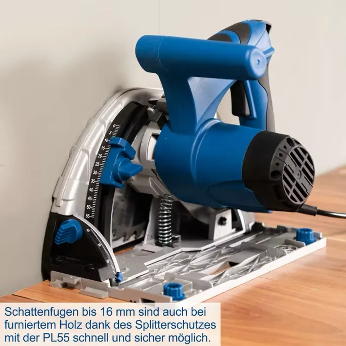 Scheppach PL55 Tauchsäge mit Führungsschienen Set - Special Edition | Handkreissäge / Paneelsäge / Kreissäge im Systainer III T-Loc – Bild 7