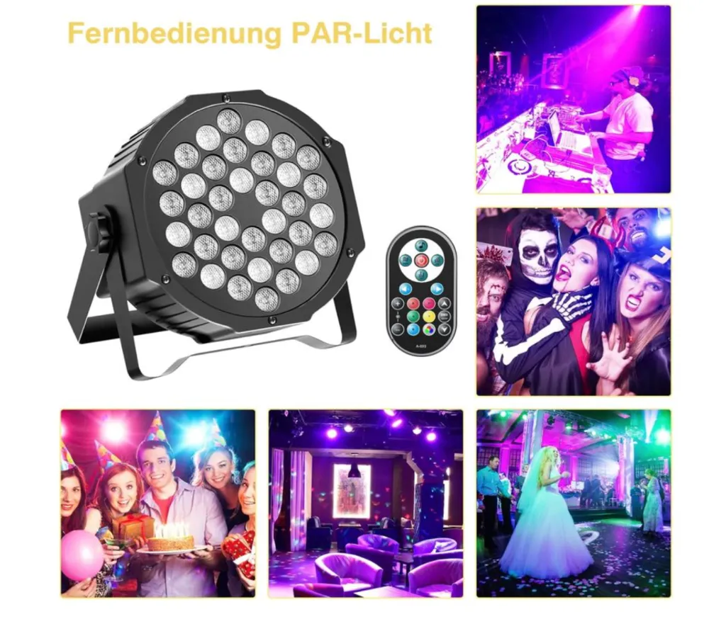 LED Partylichter – 4x RGB LED Par Strahler – Bild 3
